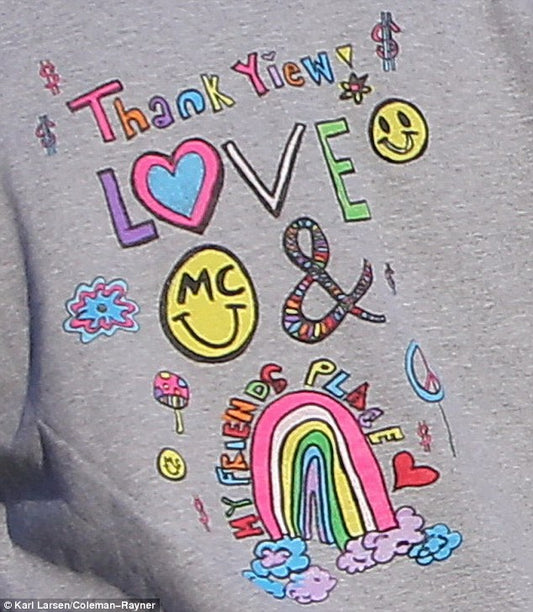 Patrick Schwarzenegger “I Love LA” Hoodie – Grey Pullover Fleece