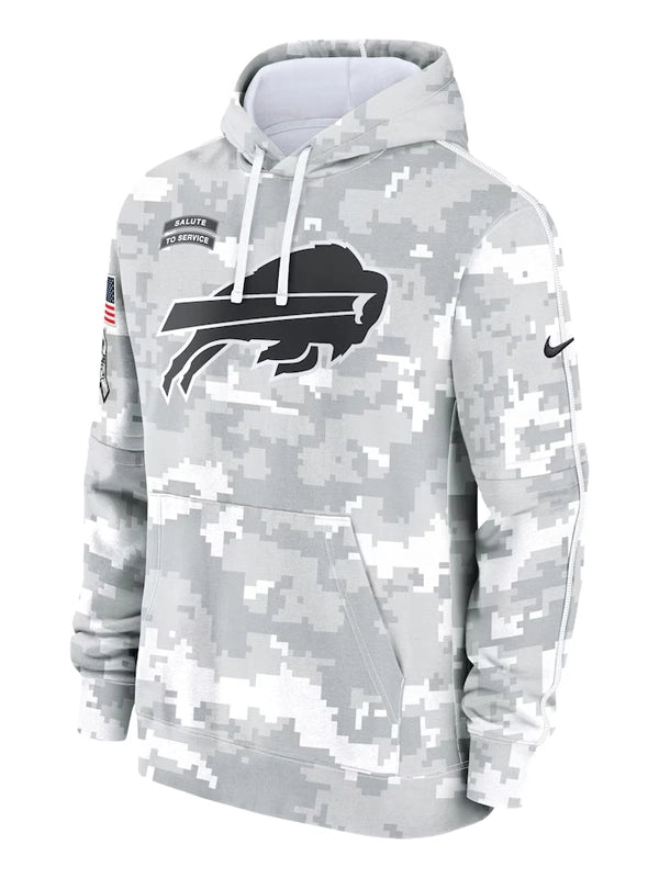 2024 Buffalo Bills Arctic Camo Salute to Service Hoodie