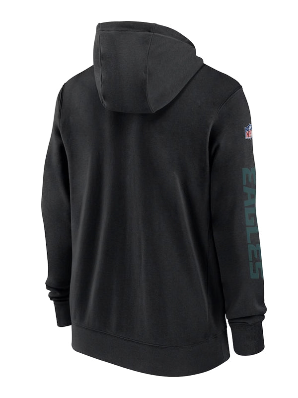 Recreation – Philadelphia Eagles Black Sideline Club Full-Zip Hoodie