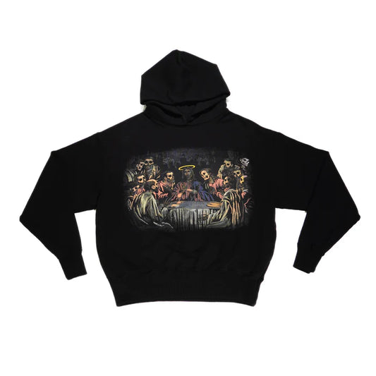 Showroom Last Supper Hoodie – Black Zip-Up Streetwear Statement
