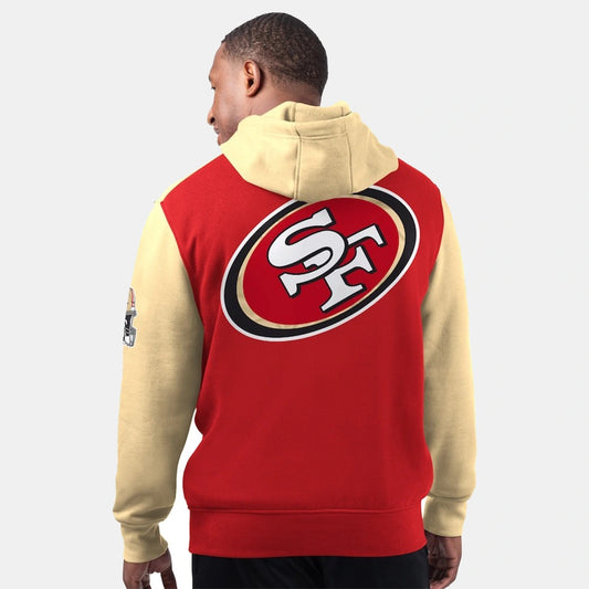 San Francisco 49ers Starter Scarlet Extreme Hoodie – Red & Beige Pullover