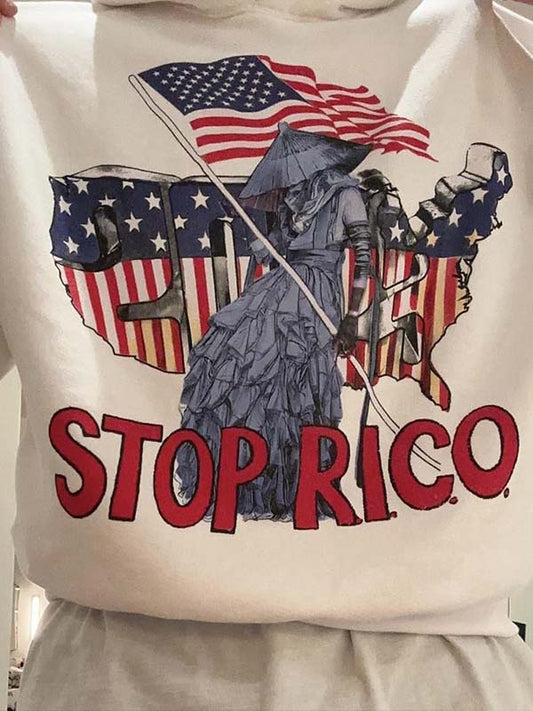 Drake Stop Rico White & Black Hoodie