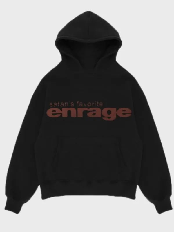 Satan’s Favorite Enrage Hoodie – Grey, Black, and Pink Pullover