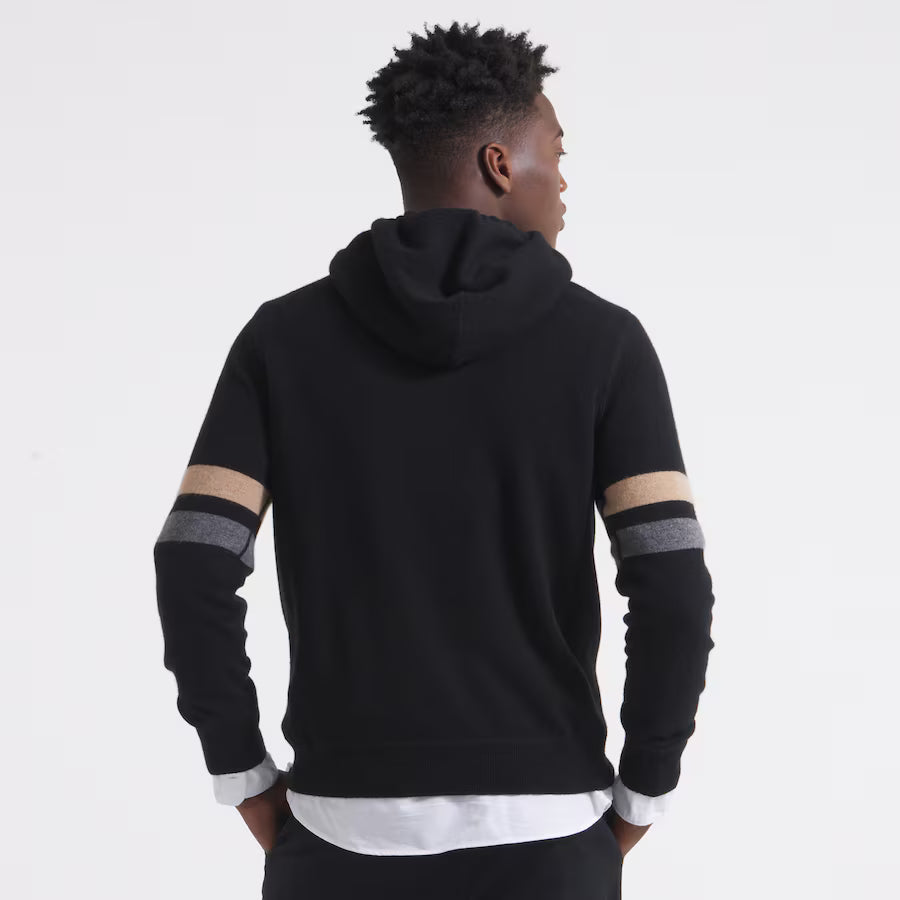 San Francisco 49ers x Todd Snyder Cashmere Hoodie Sweater – Black Pullover