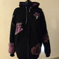 Virgil Sanders Zip-Up Black Hoodie With Patch
