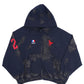 Balenciaga Distressed Polo Zip-Up Hoodie