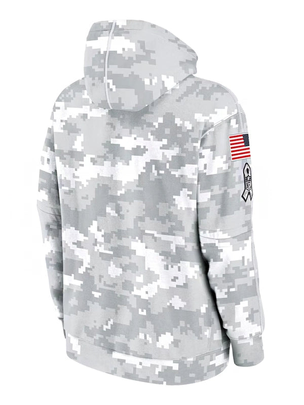 2024 Denver Broncos Arctic Camo Salute to Service Hoodie
