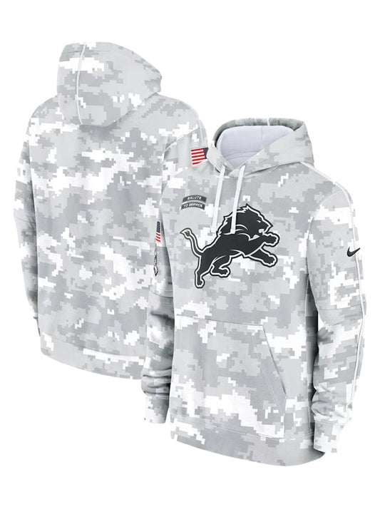 2024 Detroit Lions Arctic Camo Salute to Service Hoodie