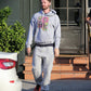 Patrick Schwarzenegger “I Love LA” Hoodie – Grey Pullover Fleece