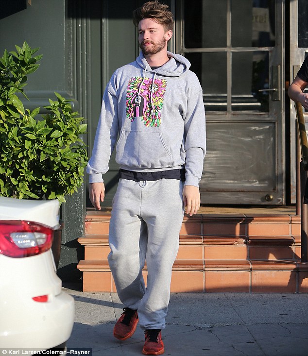 Patrick Schwarzenegger “I Love LA” Hoodie – Grey Pullover Fleece