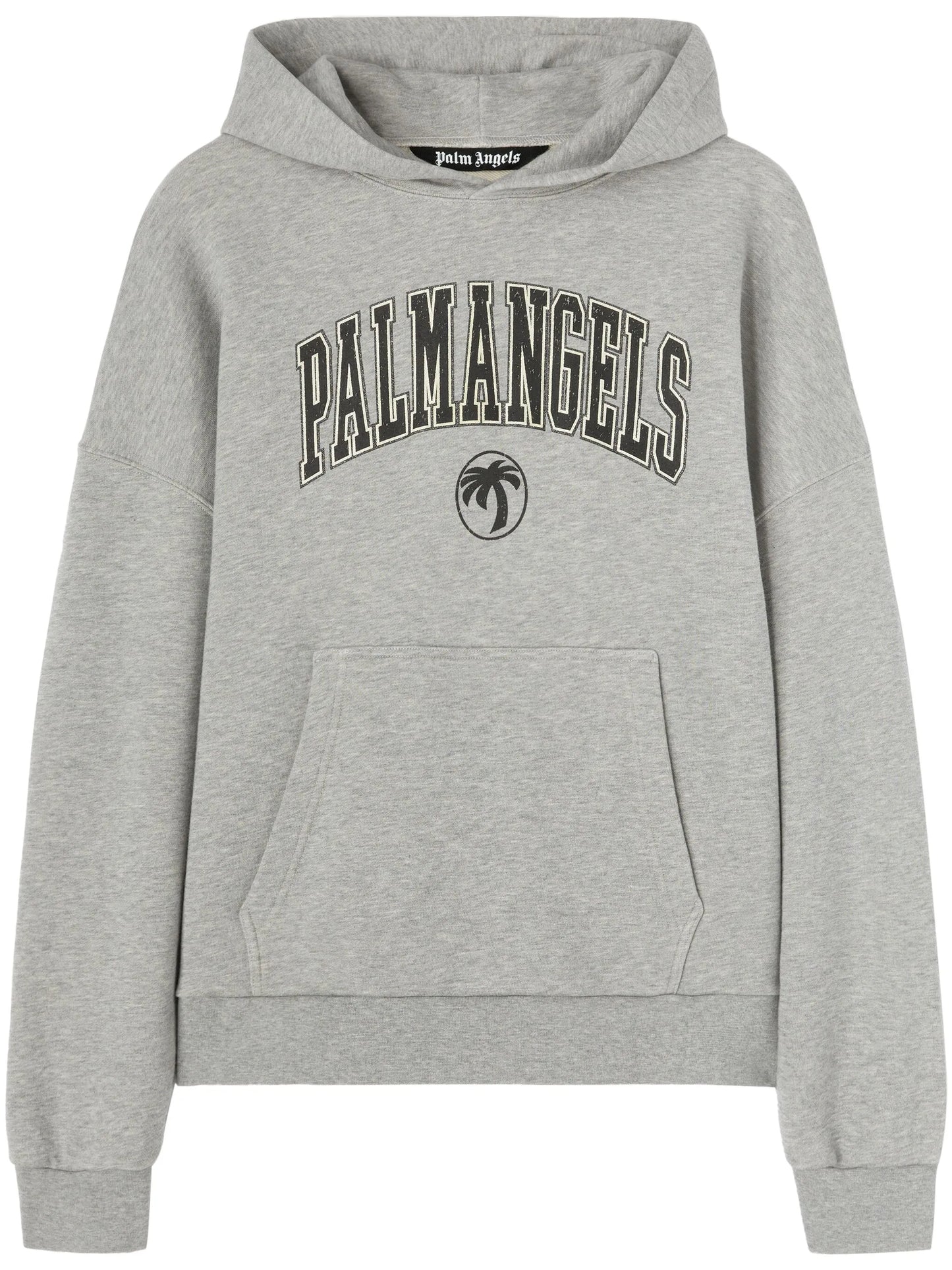 Palm Angels College Logo Oversized Hoodie – Grey