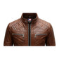 Austin Leather Brown Jacket - Men Leather Jacket Brown