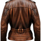 Men Military Style Vintage Leather Jacket