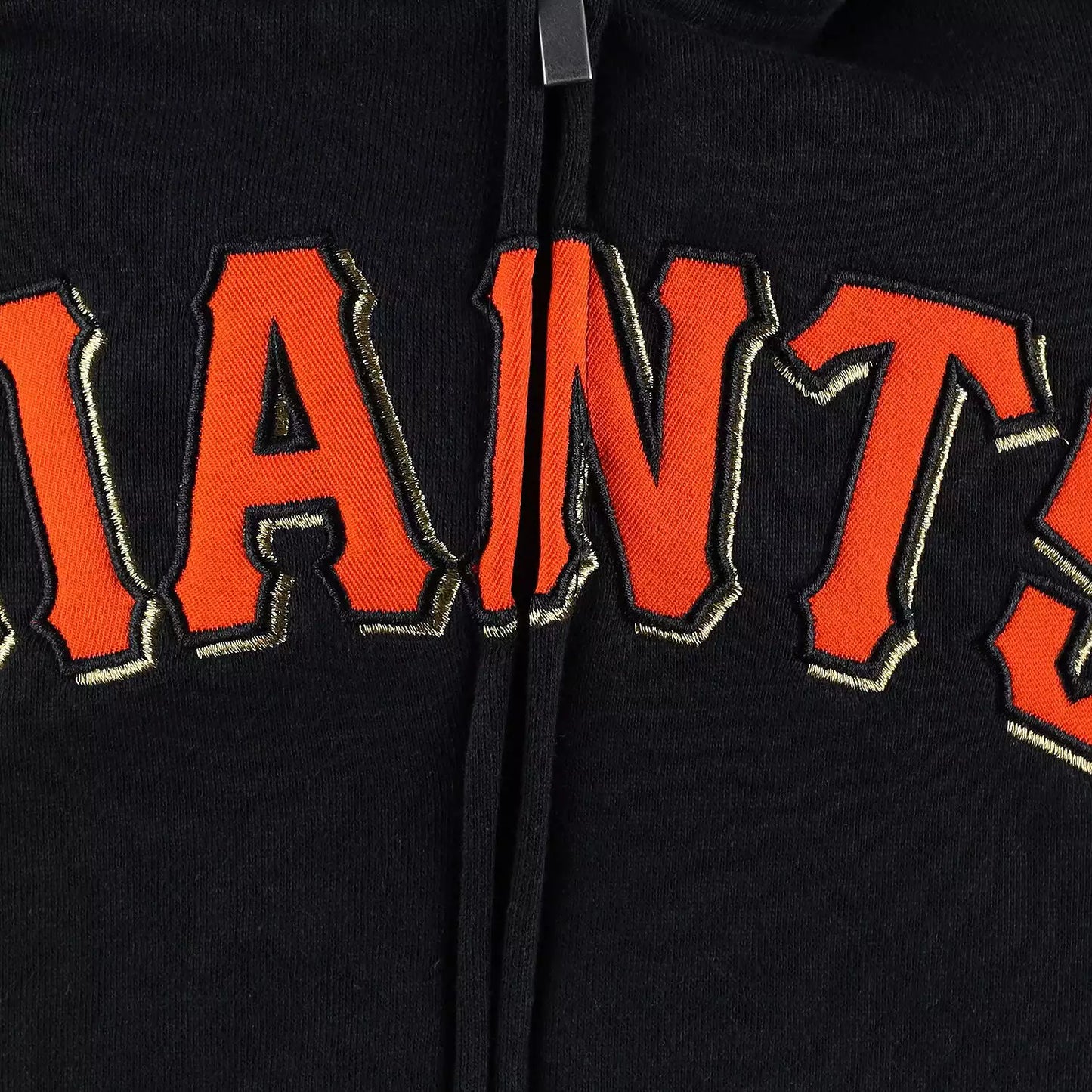 SF Giants Zip-Up Hoodie – Black and Orange Fleece