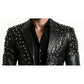 Carter Black Leather Blazer - Leather Blazer for Men Black