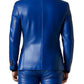 Charlie Blue Leather Blazer - Leather Blazer for Men