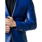 Charlie Blue Leather Blazer - Leather Blazer for Men