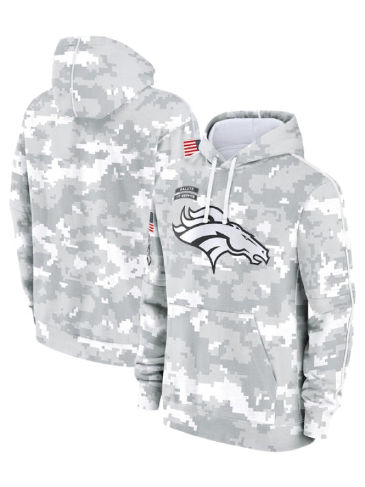2024 Denver Broncos Salute to Service Long Sleeve Hooded T-Shirt