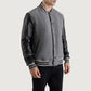 Gray and Black Varsity Letterman Jacket