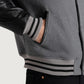 Gray and Black Varsity Letterman Jacket