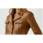 Harper Leather Brown Jacket - Women Leather Jacket Brown