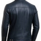 Harrison Blue Leather Jacket - Men Leather Jacket Blue