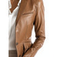 Jack Brown Leather Blazer - Leather Blazer for Women Brown
