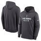 Las Vegas Raiders Nike Anthracite Toss Sweep Performance Hoodie