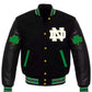Letterman Notre Dame Fighting Irish Black Varsity Jacket