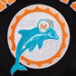 Miami Dolphins Letterman Wool & Leather Varsity Jacket Black & White