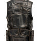 Men’s Rub Off Military Leather Vest – Distressed Rust Brown