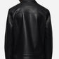 Men’s Black Sheepskin Leather Trucker Jacket