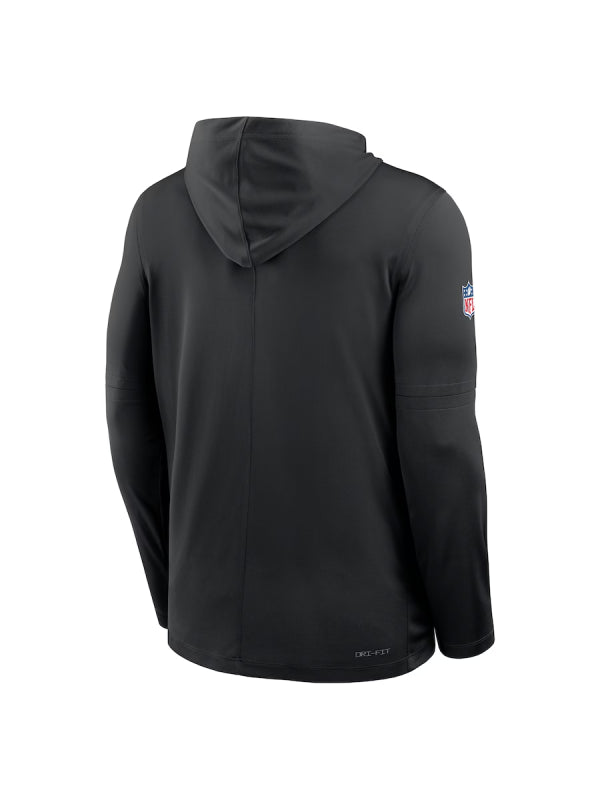 Pittsburgh Steelers Sideline Performance Long Sleeve Hoodie T-Shirt (Recreated)