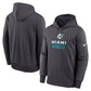 Miami Dolphins Nike Anthracite Toss Sweep Performance Hoodie