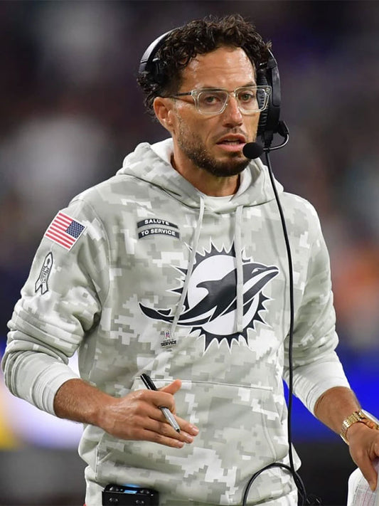 Mike McDaniel Dolphins Salute to Service Camo Hoodie