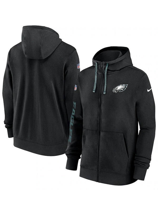 Recreation – Philadelphia Eagles Black Sideline Club Full-Zip Hoodie