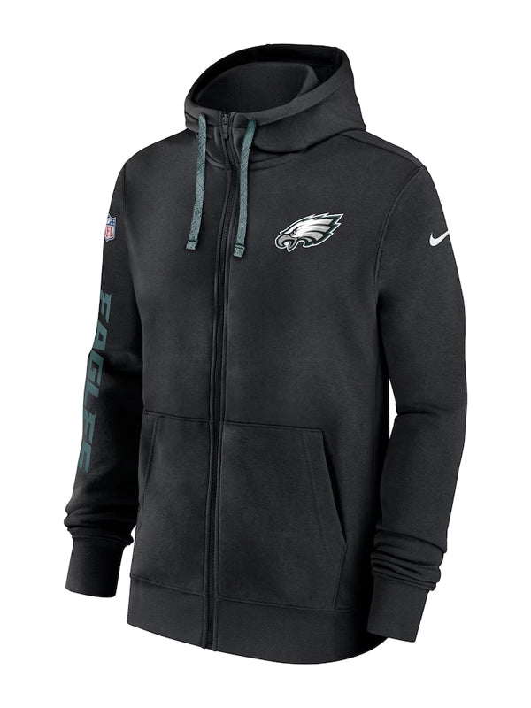 Recreation – Philadelphia Eagles Black Sideline Club Full-Zip Hoodie