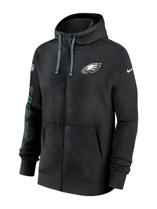 Recreation – Philadelphia Eagles Black Sideline Club Full-Zip Hoodie