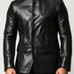Oliver Black Premium Leather Blazer - Black Leather Jacket