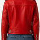 Olivia Leather Red Jacket – Women’s Red Leather Jacket