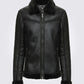 Brave Black Shearling Leather Jacket