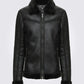 Brave Black Shearling Leather Jacket