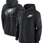 Philadelphia Eagles Black Sideline Club Pullover Hoodie