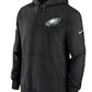 Philadelphia Eagles Black Sideline Club Pullover Hoodie