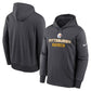 Pittsburgh Steelers Nike Anthracite Toss Sweep Performance Hoodie (Recreated)