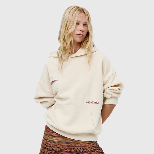 Pull &amp; Bear Beige Fleece Hoodie (Recreated)