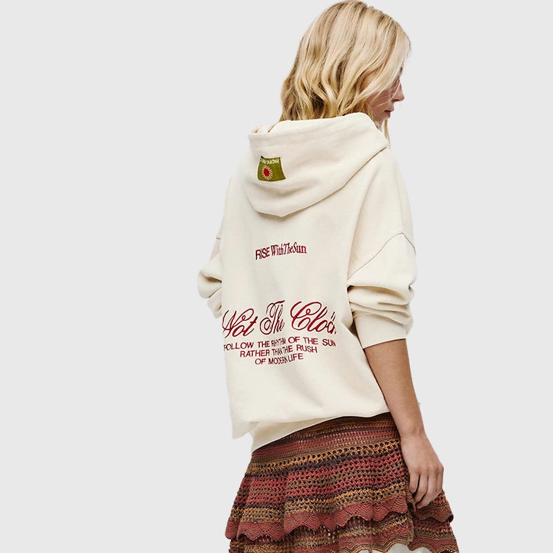 Pull &amp; Bear Beige Fleece Hoodie (Recreated)