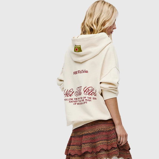 Pull &amp; Bear Beige Fleece Hoodie (Recreated)