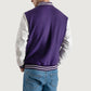 Purple and White Varsity Letterman Jacket