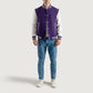 Purple and White Varsity Letterman Jacket